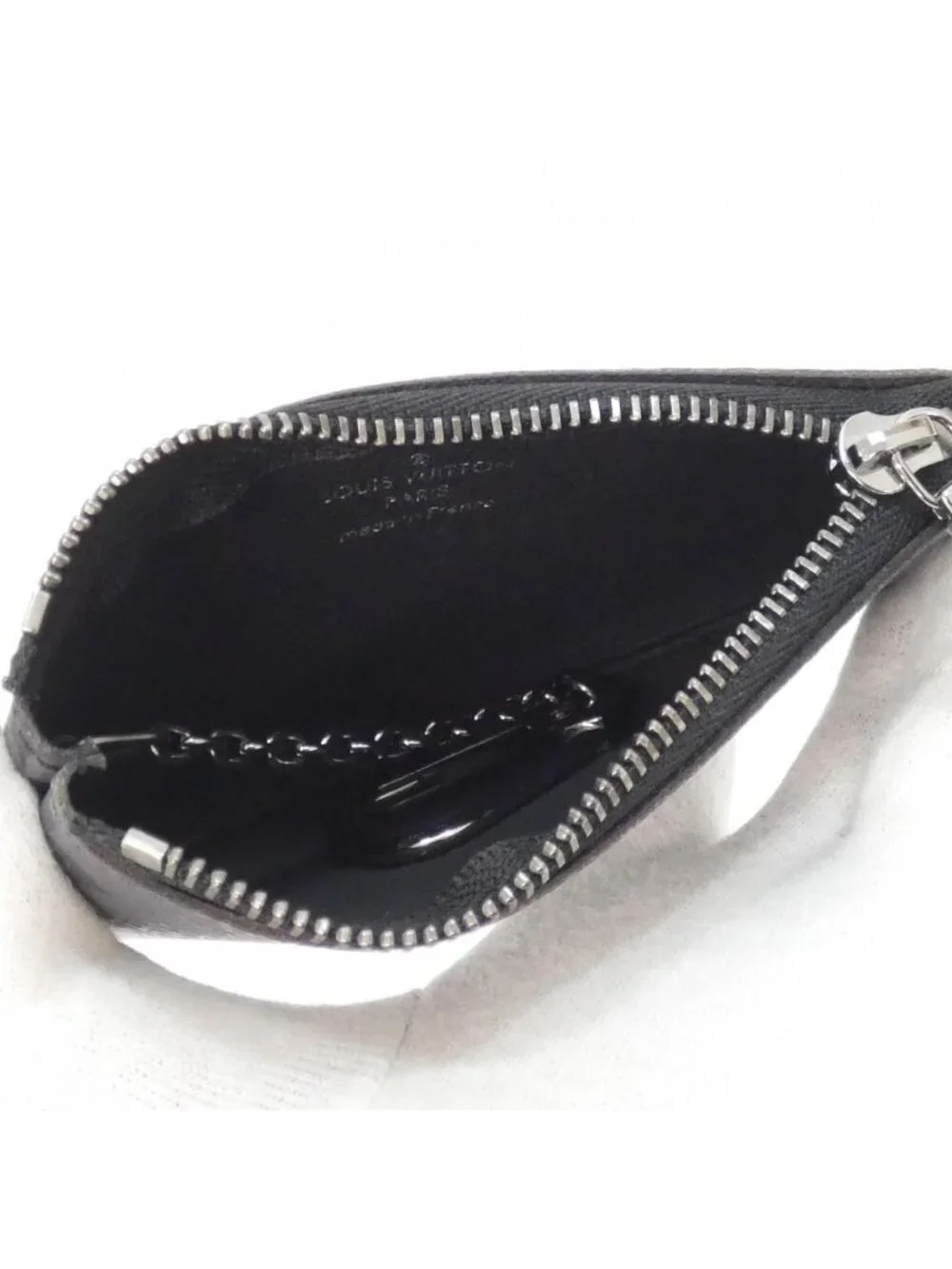 Louis Vuitton Monogram Eclipse Reverse Card Key Case Pochette Cles Coin &